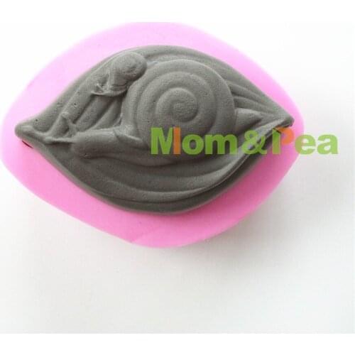 Mom&Pea 0687 Free Shipping Snail Shaped Silicone Mold Cake Decoration Fondant Cake 3D Mold Soap Mold