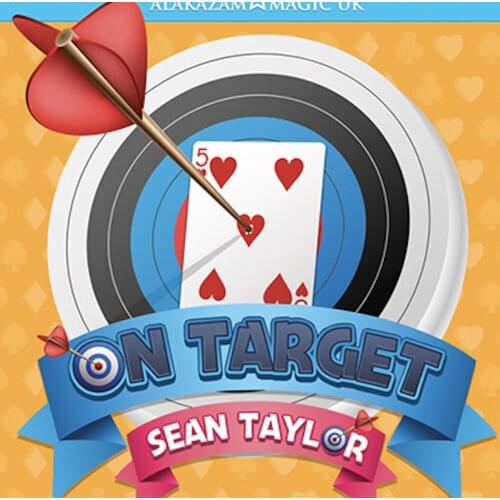 On Target by Sean Taylor (Gimmicks and Online Instructions) Card Magic and Trick Decks Close up Magic Props Magician Prediction