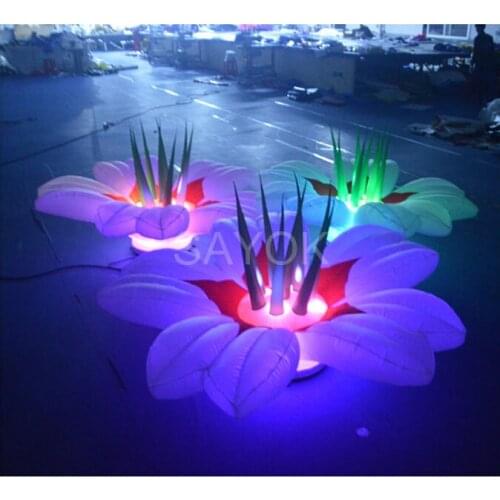 Inflatable Flower with Led Light Dia1.5m(5ft) Inflatable for Wedding Party or Stage Decoration Free Shipping Sale