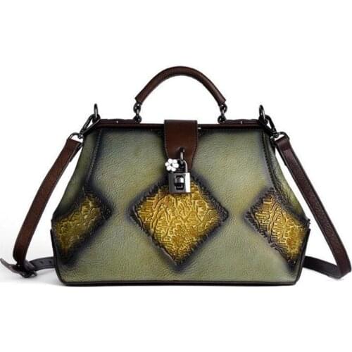 2021 New Women Genuine Leather Handbag Female Designer Geomatric Bag Fashion Womens Shoulder Bag Soft Crossbody Bag