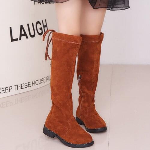 New Girls Boots Black Red High Boots For Kids Girls Fashion Winter Boots Children Warm Winter Shoes Girls Boots B229