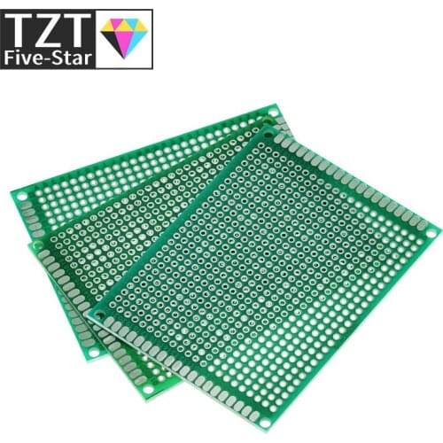 6*8 6X8cm Double Side Prototype pcb Breadboard Universal Printed Circuit Board for Arduino 1.6mm 2.54mm Glass Fiber
