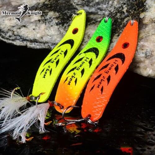 Fishing lure 5pcs Spoons Hard Fishing Lures 65mm/13g Treble Hook Salmon Bass Metal Fishing Lure Bait Sinking Micro Jigging Bait