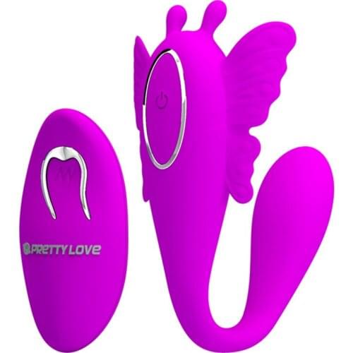 Remote Control 2 Motors Invisible Butterfly Wearing Female Wearer To Stimulate Comfortable C-shaped Vibrator Adult Toy for Women
