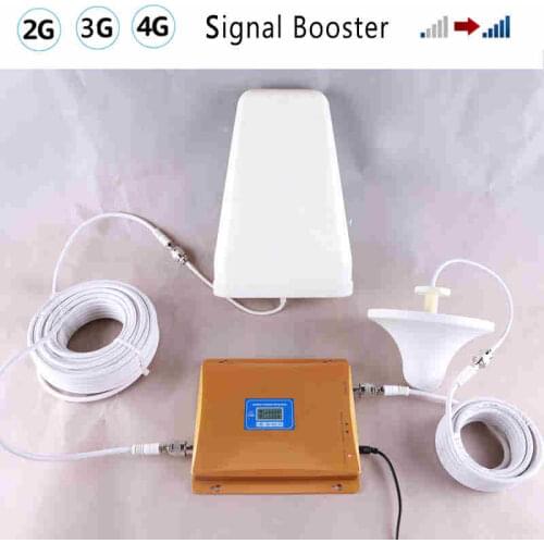 Repeater 2G 3G 4G Cell Phone Booster Dual Frequency Mobile Signal Amplifier Cellular Repeater GSM CDMA DCS WCDMA 900 850 1800