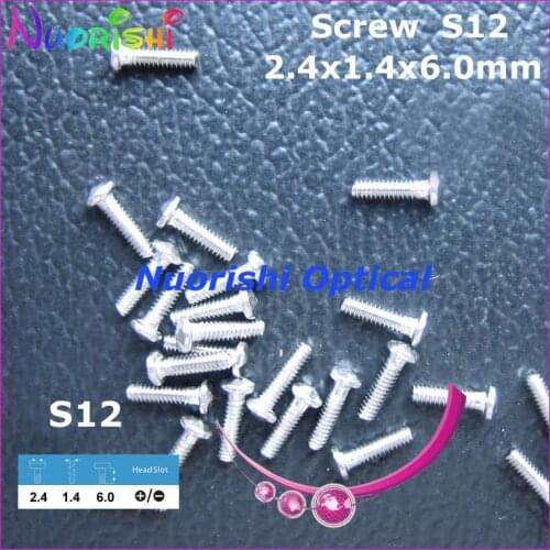 S12 2.4x1.4x6.0mm 10000pcs Spectacle Glasses Eyewear Eyeglass Sunglasses Screws Accessories Free Shipping