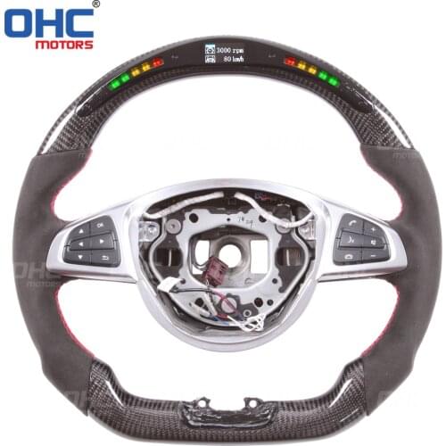 100% Real Carbon Fiber LED Performance Steering Wheel compatible for C E GLA CLA CLS S GLE SLC SL W204 W205 X156 C117,X117 W218