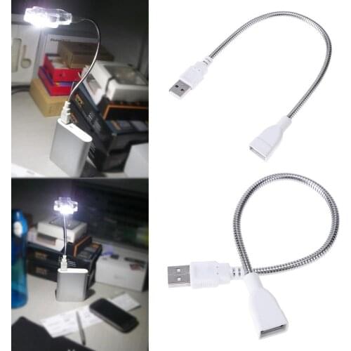 Flexible Metal USB Extension Cable Male to Female Extension Power Supply Cord Metal Hose Tube Wire for USB Light Lamp Bulb