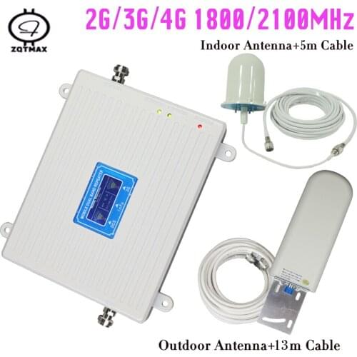 Amplifier 2G 3G 4G Smartphones signal booster gsm 1800MHz repeater dcs LTE UMTS mobile cellular amplifier + antenna accessories
