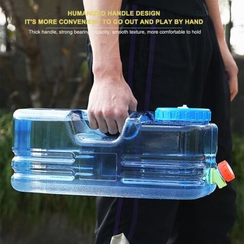 5.5L/10L Large Capacity Water Bucket Portable Cube Water Tank Container with Faucet for Outdoor Camping Picnic Hiking
