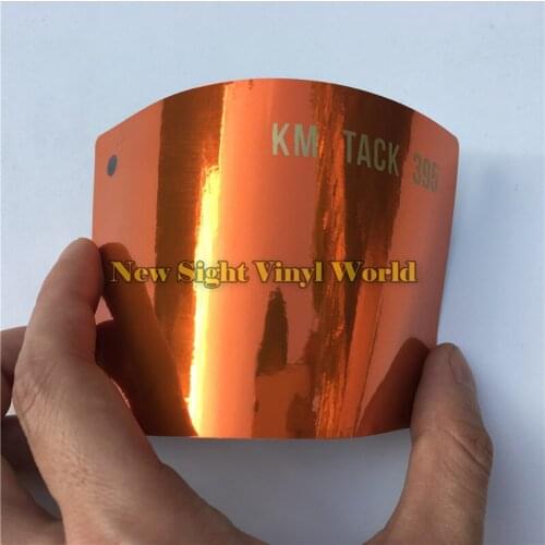High Quality Flexible Orange Chrome Vinyl Wrap Film For Car Styling Bubble Free