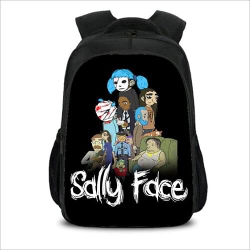 Sally Face Accessories harajuku backbag Funny Backpack Anime Kpop Idol mochilas Hip Hop Teenager School bag cool fashion bags