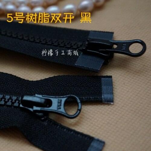 YKK zipper 5 resin double open zipper 60-125cm black brown white down clothing cardigan baseball shirt placket