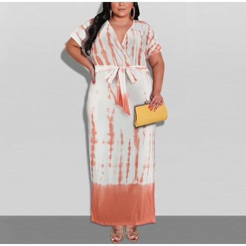 Summer Dress for Women Clothing 2021 Fashion Plus Size 4XL 5XL Printed High Waisted Causal Daily Wear Long Dresses Clothing New