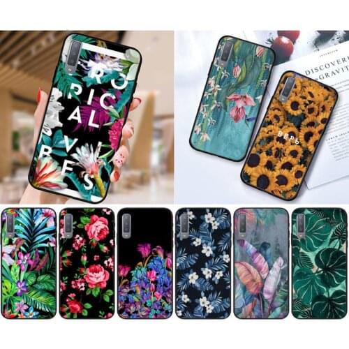 Zororong Banana leaves Daisy Rose flowers Phone Case For Samsung Galaxy S10 20 Note10 20 A30 50 70 71 Plus Ultra