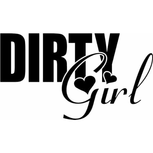 14X7.9CM DIRTY Girl JDM Vinyl Decal Car Sticker Love Heart