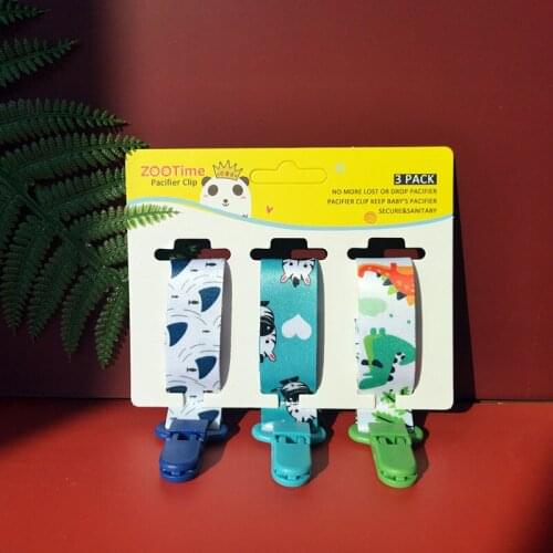 3PCS baby pacifier clip childrens pacifier fall-proof clip buckle infant maternal and infant feeding accessories