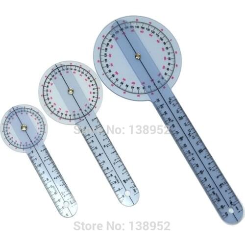 6inch, 8inch, 12inch 3pcs/set Spinals Goniometer Protractors Userful Multi-Ruler Goniometer Angle Medical Spinal Ruler 360 Degre