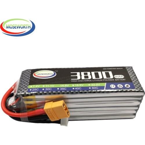 6S RC Drone LiPo Battery 22.2V 60C 6S 3800mAh Batteries For RC Airplane Helicopter Quadcopter Car Boat RC Toys Battery 22.2V