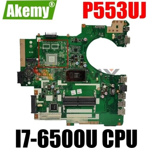 Akemy P553UJ Laptop motherboard for ASUS P553UA P553U PRO553UJ PRO553U original mainboard I7-6500U GM