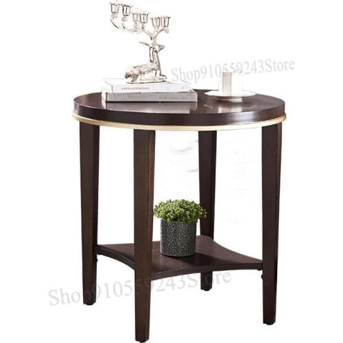 American Sofa With Round Edges, Light Luxury, Modern And Simple, Double-layer Small Corner, Living Room, Telephone Table, Storag