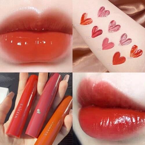 Velvety Lip Glaze Moisturizing Jelly Color Lip Glaze Film Formation Long Lasting Cosmetics for Women Girls SANA889