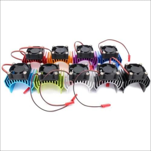 FreeShipping RCAWD 540/545/550 Size Motor Heat Sink With Fan Cooling Head Vent Top 6V JST For 1/10 RC Car HSP HPI WLtoys Himoto
