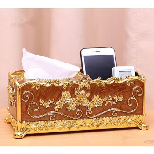 Bathroom Paper Box Carved Tissue Box Remote Control Rack Organizer Holder For Office Home Living Room KTV Useful Free Shipping