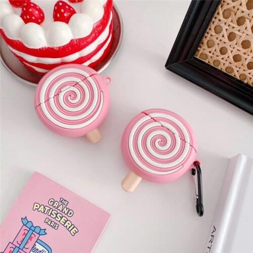 3D Lollipop for Apple AirPods Pro Case Sweet Girl Candy for Airpods 12 Case Protective Cover Keychain Earphone Accessories Gifts