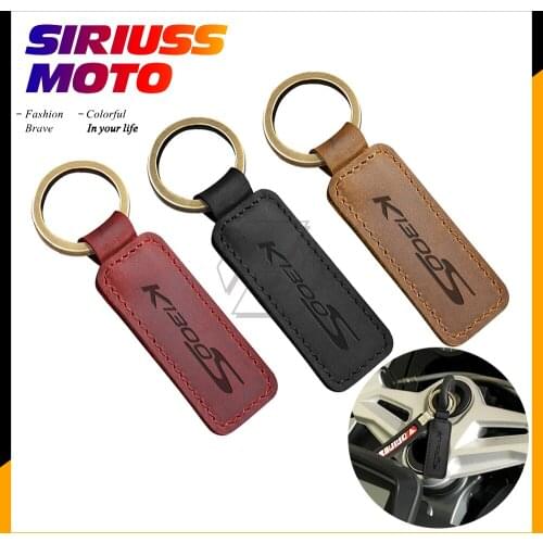 Motorcycle Cowhide Keychain Key Ring Case for BMW Motorrad K1300S K1300 S Models