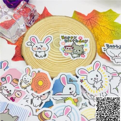 40 pcs Cartoon rabbit sister Stickers for Car Styling Bike Motorcycle Phone book Travel Luggage toy Funny Sticker Bomb Decals