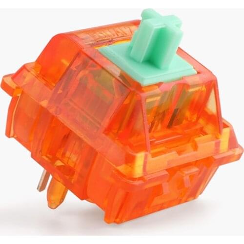 Equalz 5 Pin Orange 62g 67g Switches V2 For DIY Mechanical Keyboard Maintenance Half Trasparent Linear Swicth