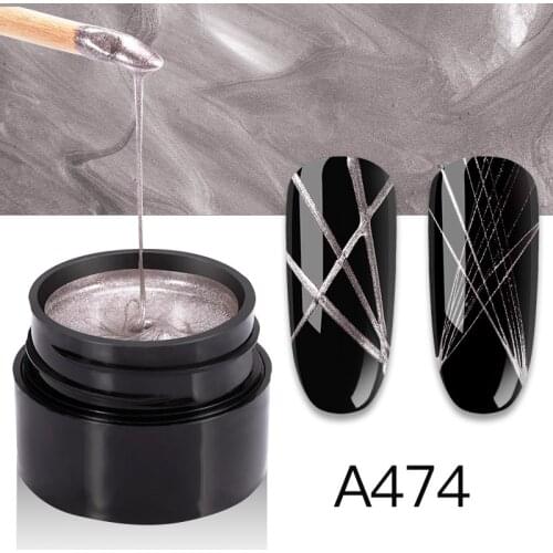 ROSALIND Gel Spider Line For Nails Art Gel Polish UV Painting Gel Nail Polish Spider Gel Lacquer Web Sticker Gel Polish Nail Art