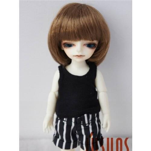 JD025 1/12 Short cut Doll wig with bangs for size 3-4inch 4-5inch synthetic mohair BJD wig tiny doll accessories