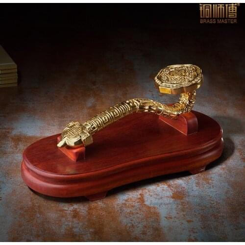 China Gold Ruyi Feng Shui To Bring Fortune Company Home Living Room Decoration Crafts Or Business Gifts