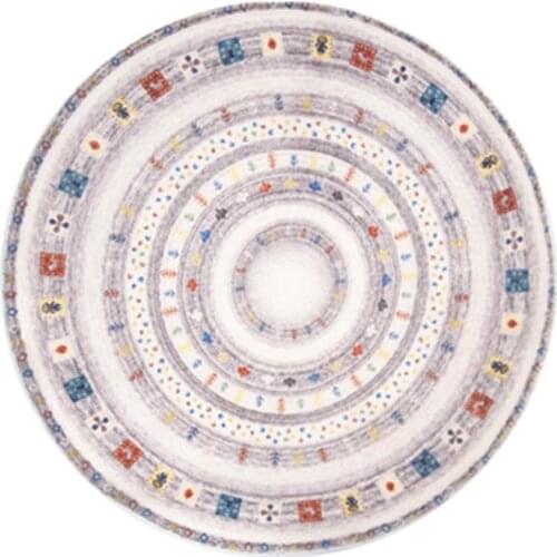 Bohemian Round Carpet For Living Room Nordic Kids Play Room Carpet Soft Fluffy Carpet Bedroom Coffee Table Rug Christmas Decor