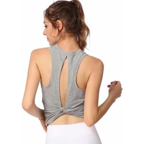 Lulu Yoga Clothes Women Summer Quick Dry Sports Waistcoat Slim Shape Backless Female Sleeveless Fitness Vest Tops New Logo /50