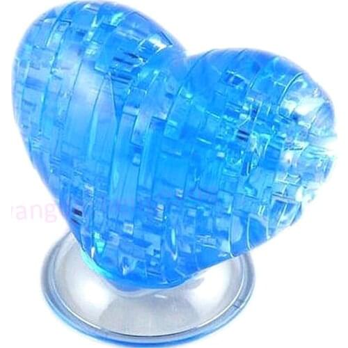 2018 NEW M89C3D Crystal Model DIY Love Heart Puzzle Jigsaw IQ Toy Furnish Gift Souptoy Gadget