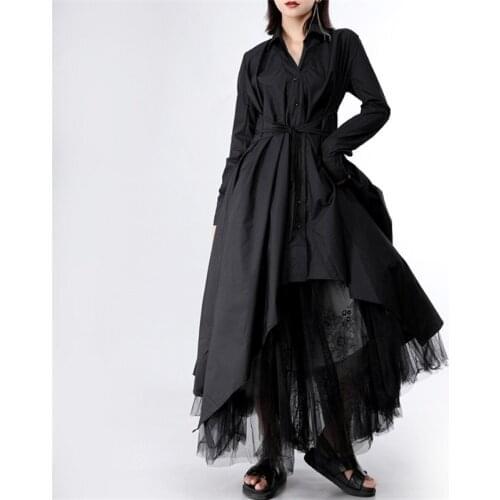 2021 New Autumn Casual Ladies Dress Solid Color Loose High Quality Women Dresses Fashion Elegant Cotton Female Dress T250