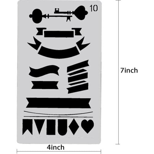 2020 New rulers template stencils for diy scrapbooking painting stencil set 10/20pcs kawaii accessories stationery Free shipping