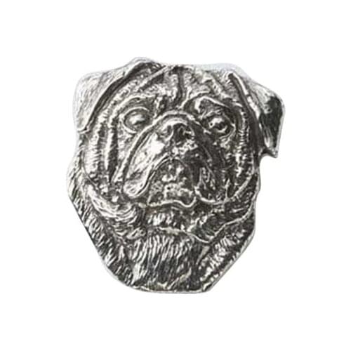 New Style Vintage Pug Brooch Antique Silver Lapel Brooches For Men Dog Jewelry Overwatch