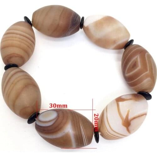 Wholesale Unique Natural Brown matte Onyx Bracelets & Bangle for Women and Men Beads 12-14-16-18-20MM Fashion Charm Bracelets