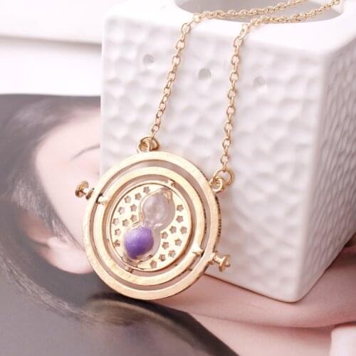 Time Turner Necklace Fashion Cheap ketting Women Wholesale Colgantes Mujer Moda Round Pendant Chain Best Friends gift Jewelry