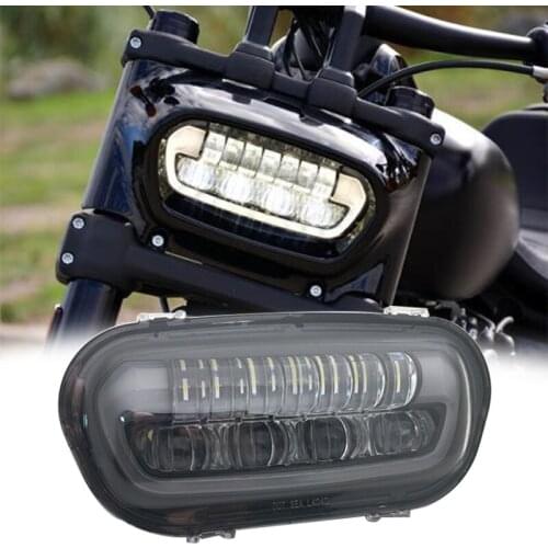 Motorcycle Headlight Assembly Hi/low Beam Position Light LED Headlights for Softail Fat Bob 2018 two-burner lamp