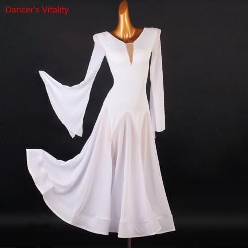 Ballroom dance dress Long Sleeves professional clothes for women Tango competition Skirt adult Custom Adult wholesale clothing