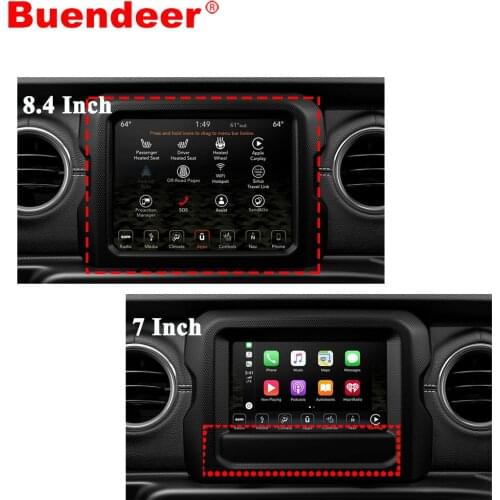Buendeer GPS Screen protector for Jeep Wrangler JL Uconnect 2018 2019 Car Interior Accessories Navigation Tempered film 7/8 inch