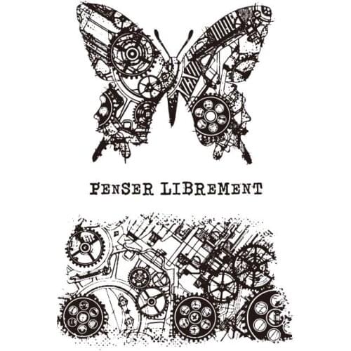 Butterfly Transparent Clear Silicone Stamp/Seal for DIY scrapbooking/photo album Decorative clear stamp sheets ST0567