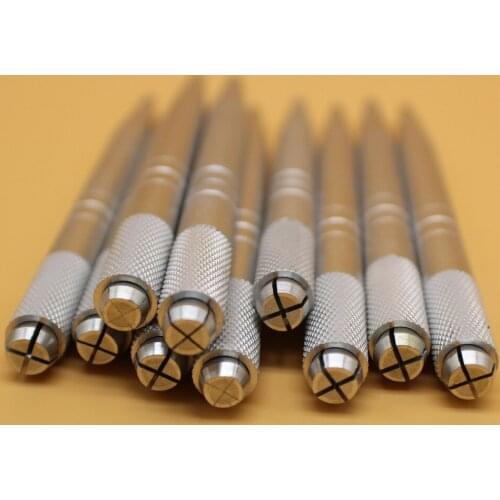 20Pcs Aluminum Alloy Eyebrow Manual Tattoo Pen Sliver Microblading Pen For Permanent Makeup 3D Eyebrow Lip Embroidery Tattoo