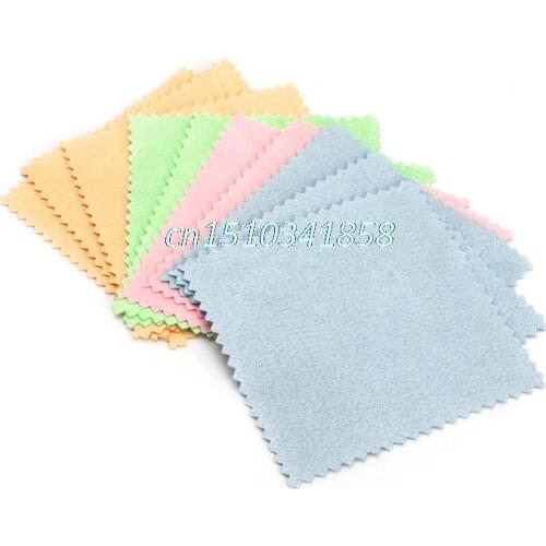Better 10pcs/set Silver Polish Cloth New Jewelry Polishing Cloth Clean Cleaning for Platinum Gold and Silver #Y51