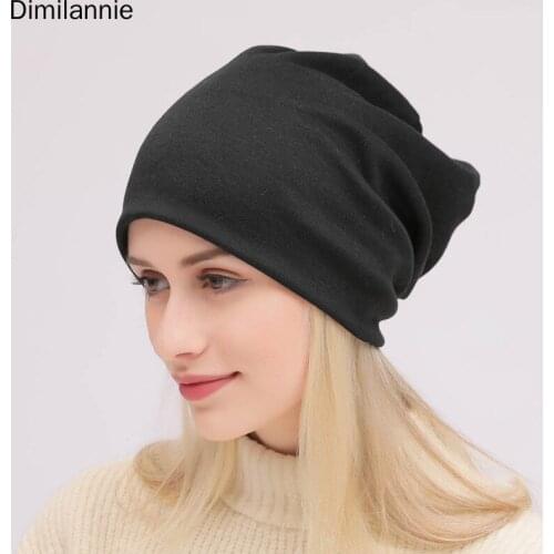 Spring Autumn Turban Cap Casual Unisex Hip-Hop Cap Turban Solid Color Knit Beanie Hat For Women Men Winter Beanies Caps headwrap